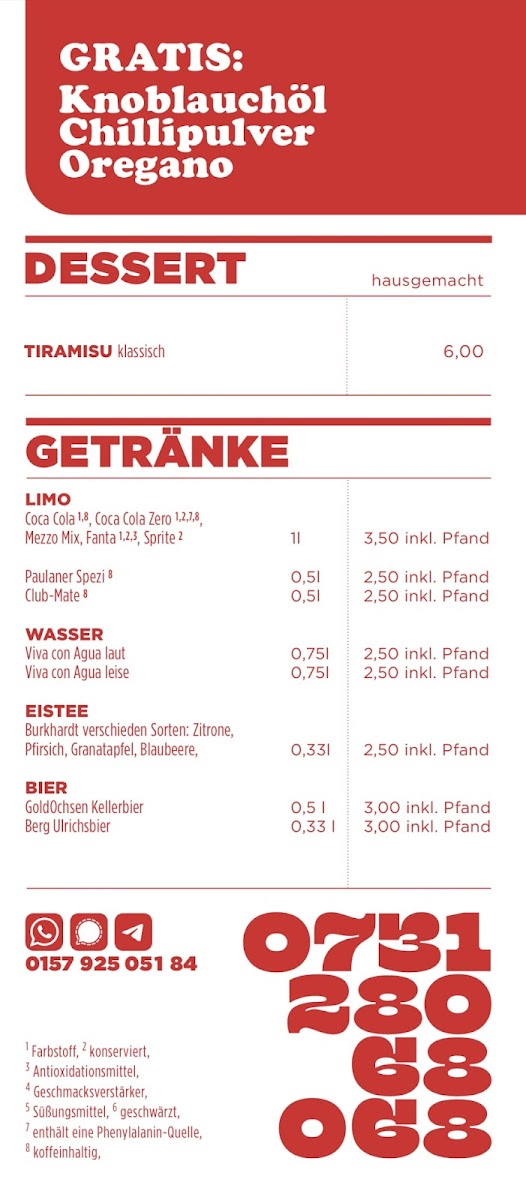 Ahis Pizza, Ulm Photo Menu 1