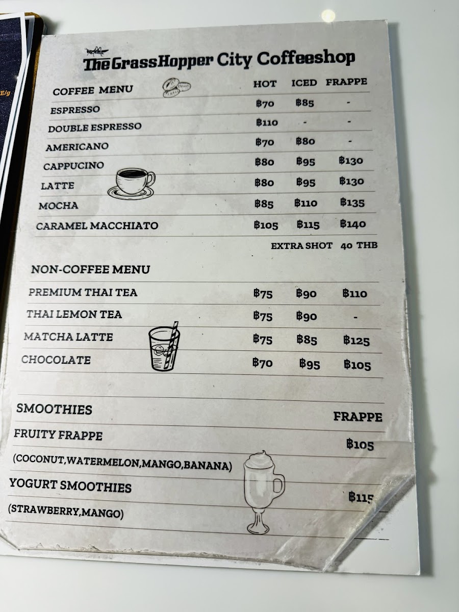 Grasshopper City Coffeeshop Photo Menu 3