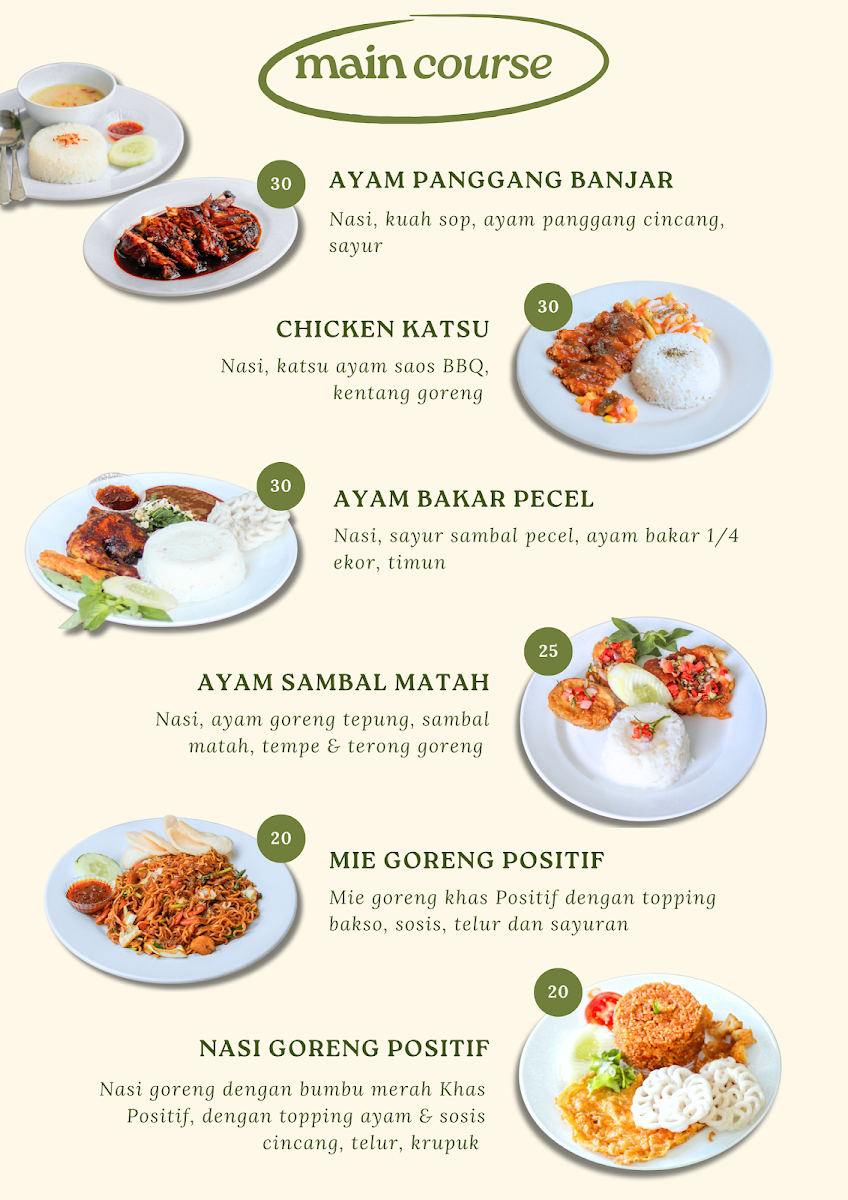 Positif Space & Eatery Photo Menu 1