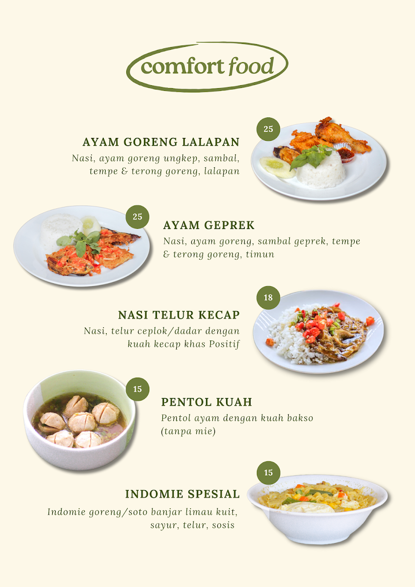 Positif Space & Eatery Photo Menu 4