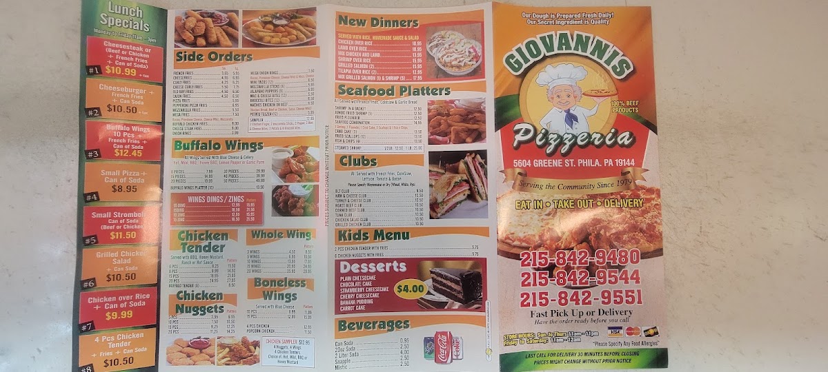 Giovanni's Pizzeria Photo Menu 6