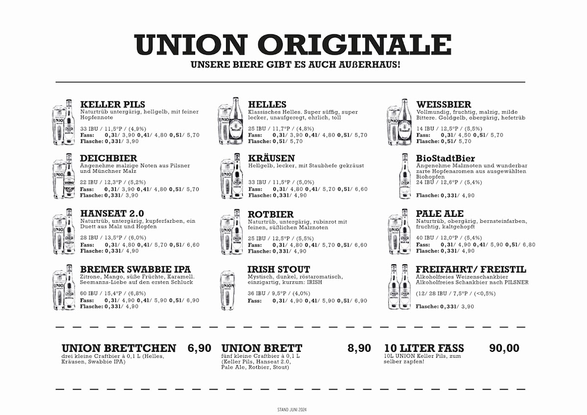 Union Brauerei Bremen Photo Menu 4