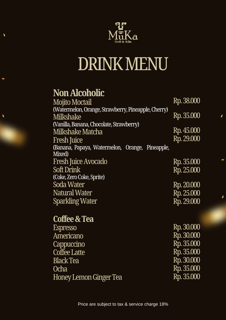 MuKa Restaurant and Bar Photo Menu 1