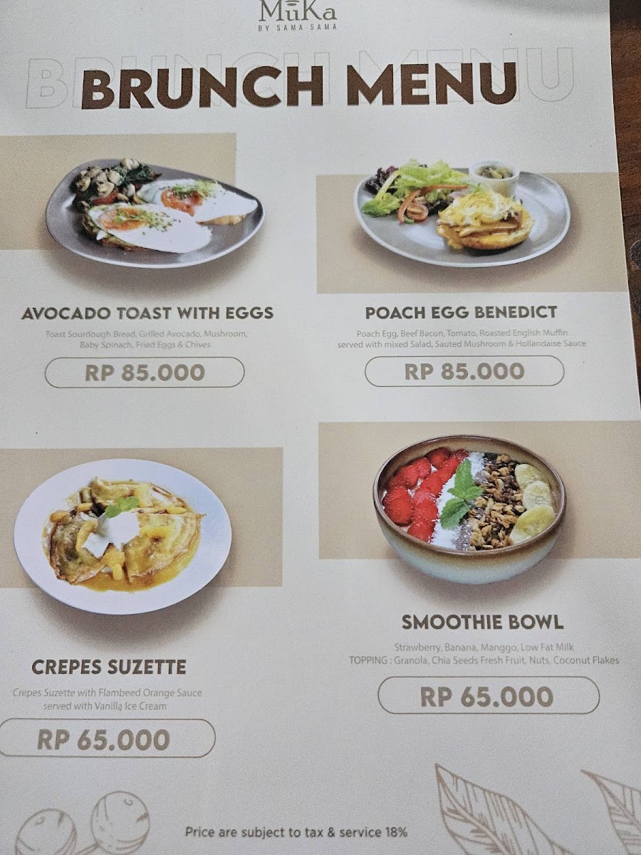 MuKa Restaurant and Bar Photo Menu 7
