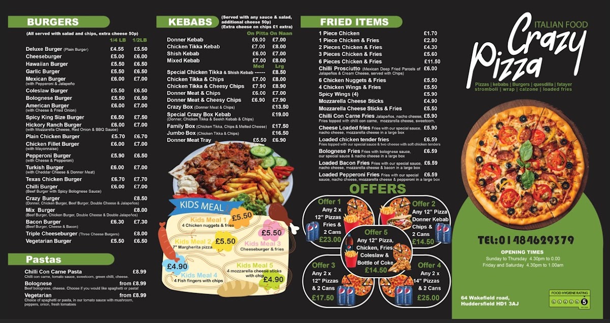 Crazy Pizza Aspley Ltd Photo Menu 2
