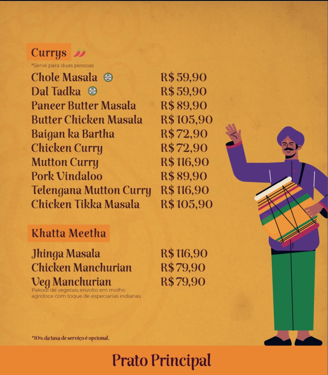 Vishnu Culinária Indiana Photo Menu 1