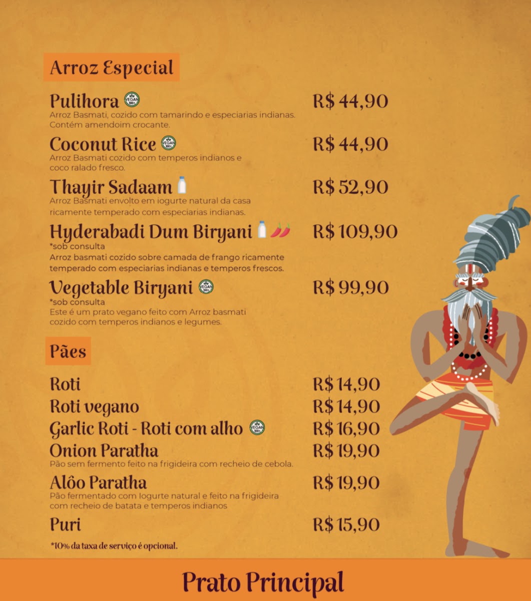 Vishnu Culinária Indiana Photo Menu 6