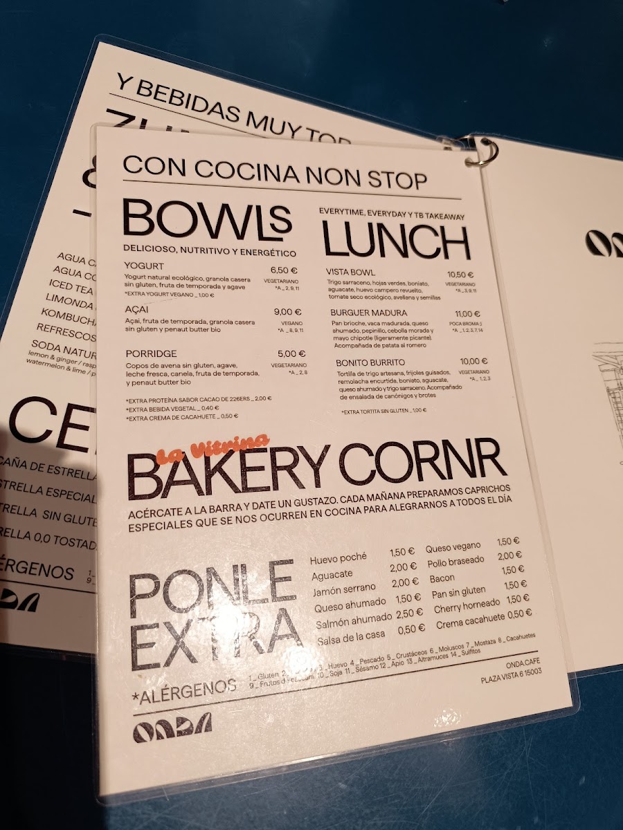 Onda Cafe Foundation Photo Menu 2