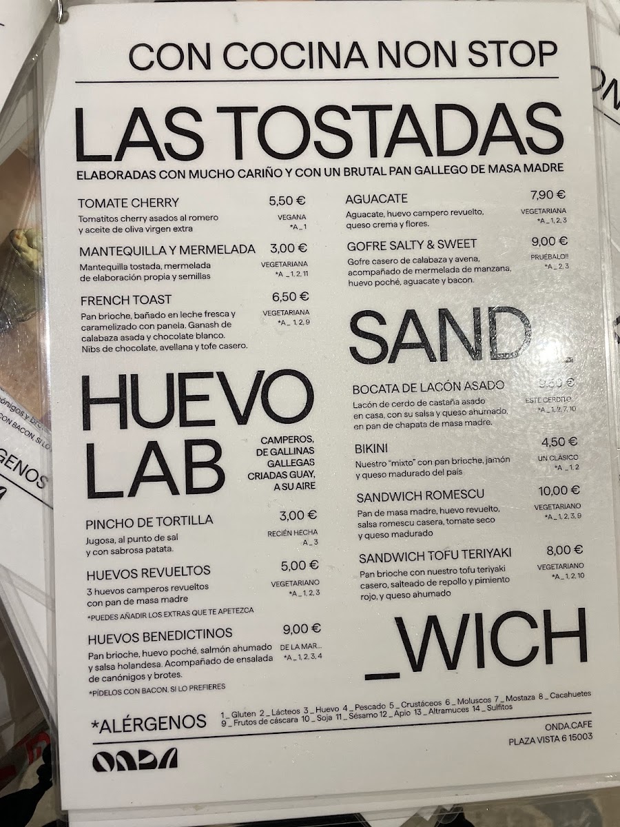Onda Cafe Foundation Photo Menu 6