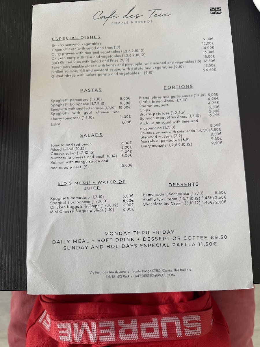 Cafè des Teix Photo Menu 2