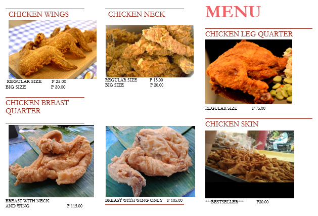 Wowchicks Fried Chicken Photo Menu 1