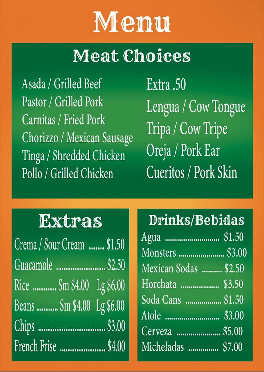 Los Tres Amigo Taqueria Inc Photo Menu 3