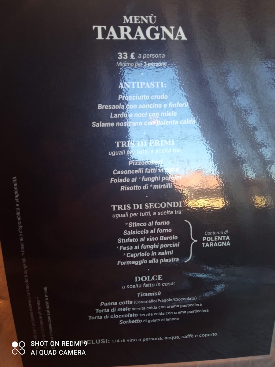 La Cà della Taragna Photo Menu 10