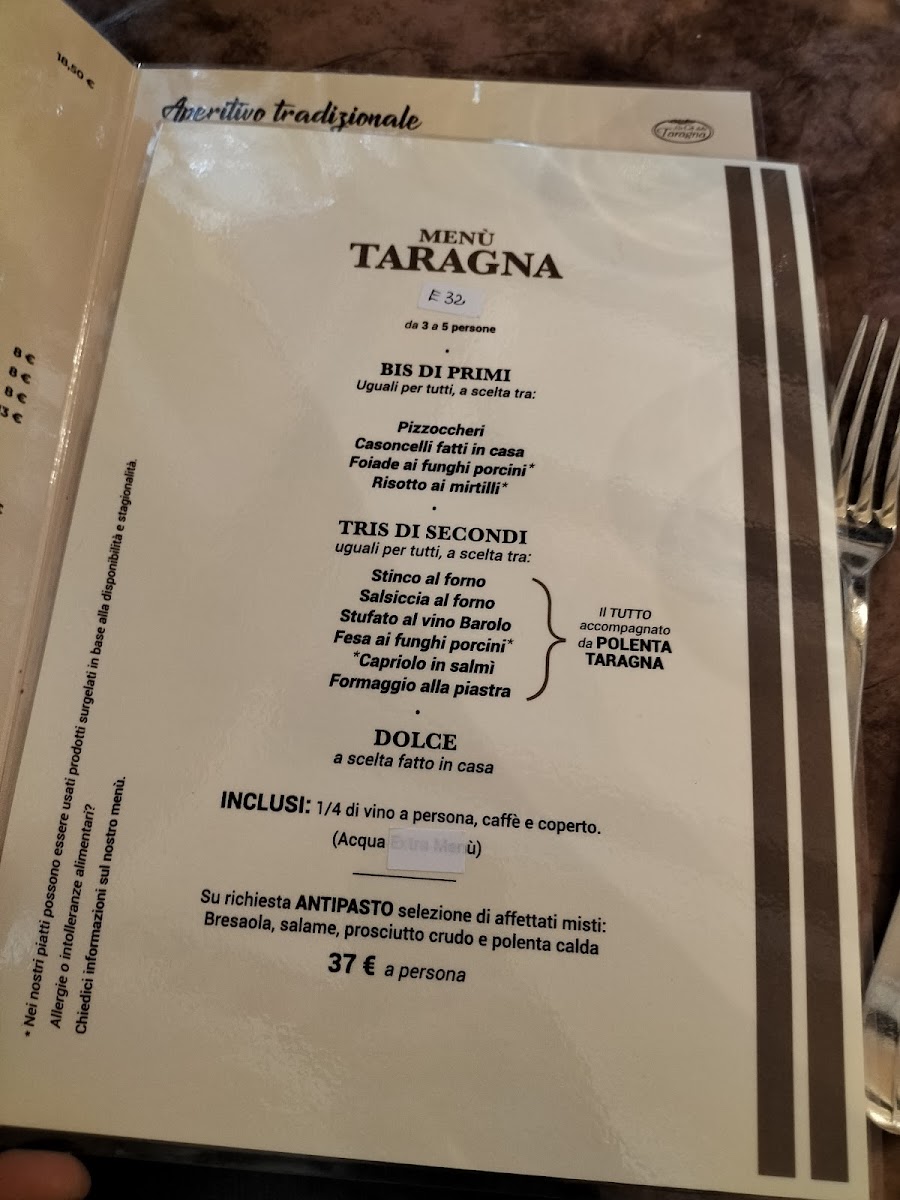 La Cà della Taragna Photo Menu 9