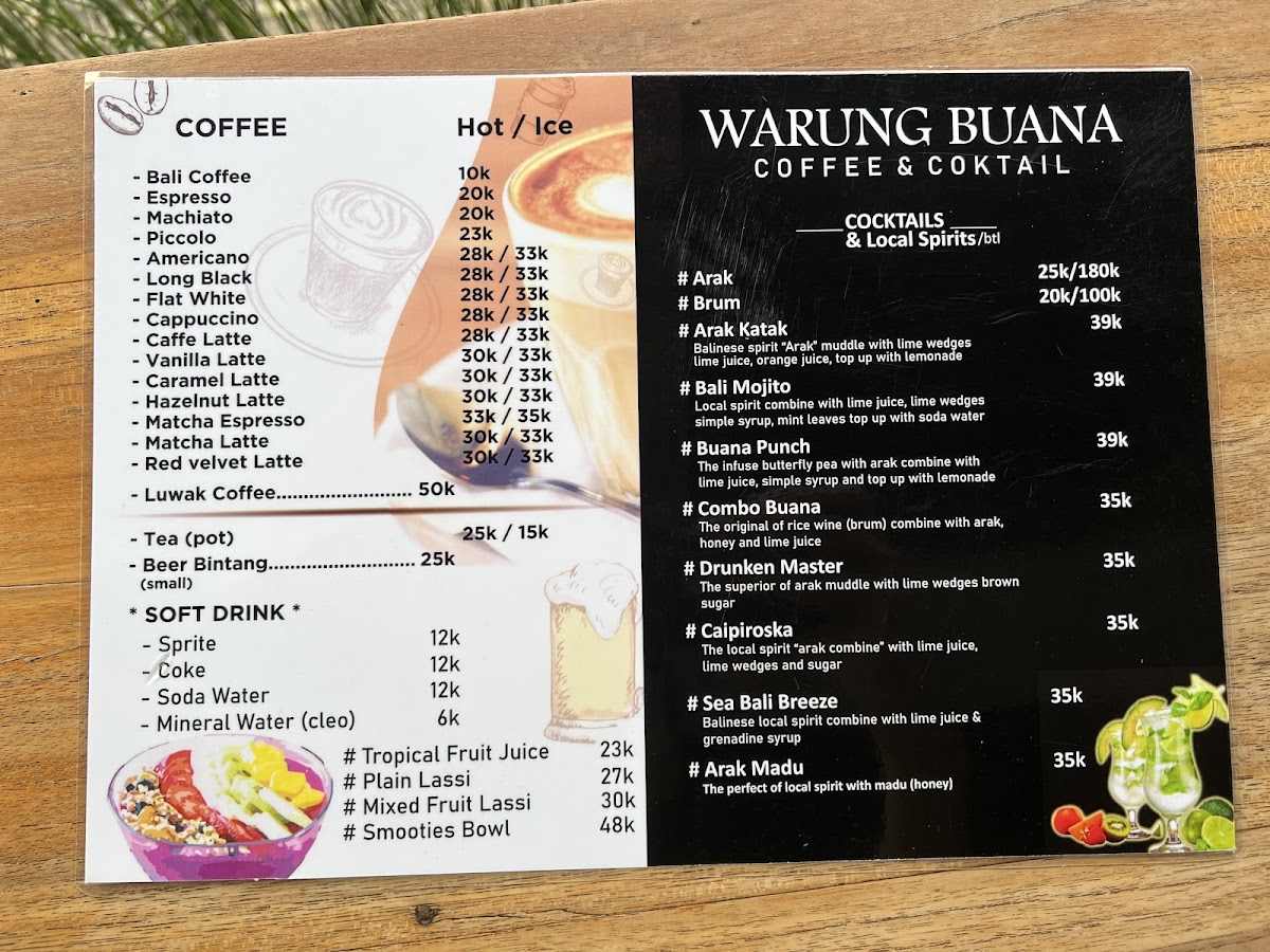 Warung Buana coffee and cocktail Photo Menu 5
