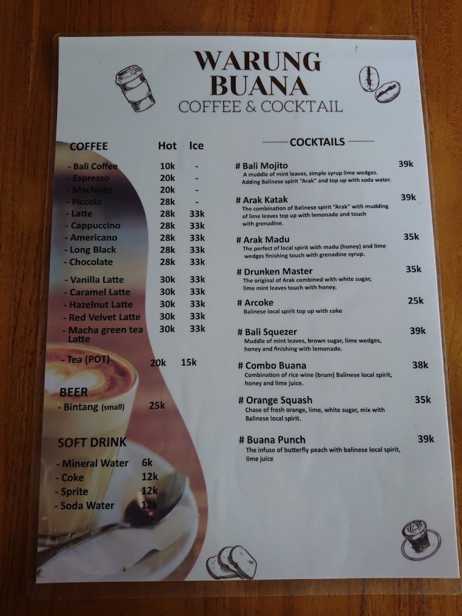 Warung Buana coffee and cocktail Photo Menu 8