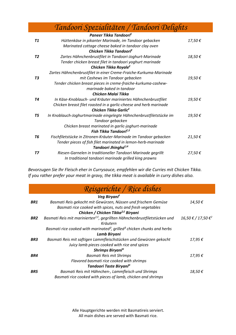 Tandoori Taste Indian Restaurant & Catering Photo Menu 2