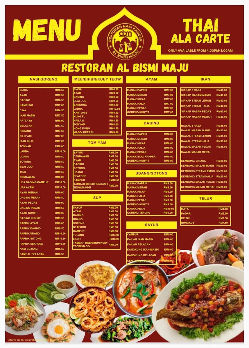Restoran Al Bismi Maju Batang Kali Photo Menu 2