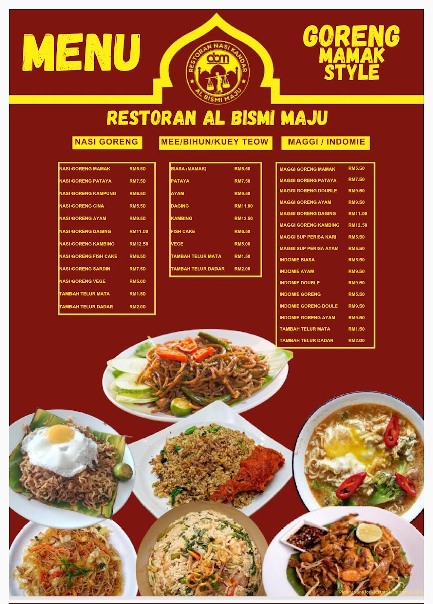 Restoran Al Bismi Maju Batang Kali Photo Menu 4