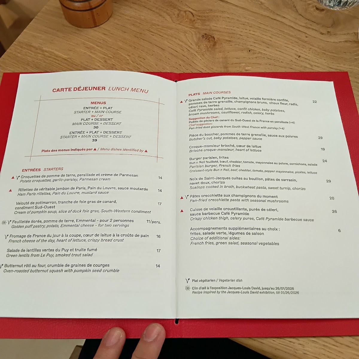 Café Pyramide Photo Menu 1
