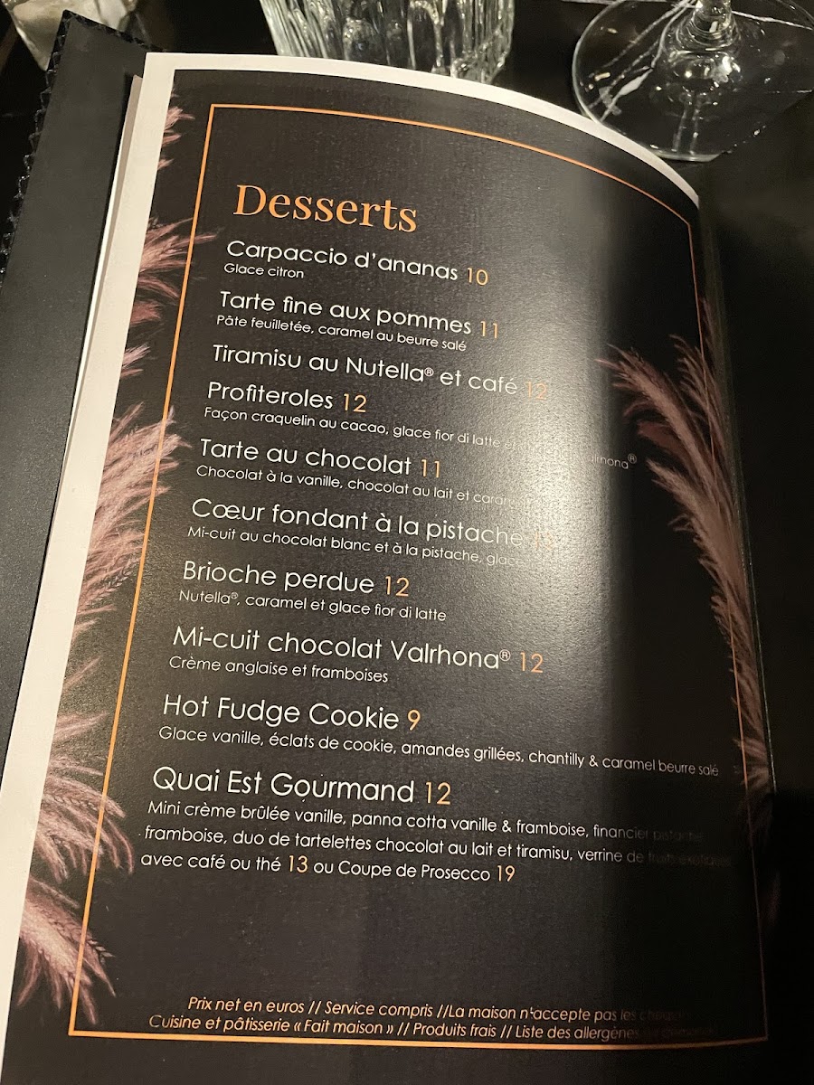 Quai Est Photo Menu 2