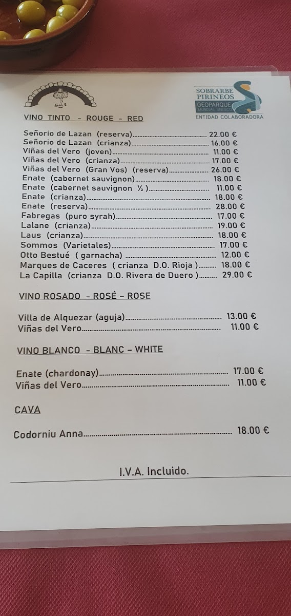 Bar Restaurante Fes Photo Menu 1