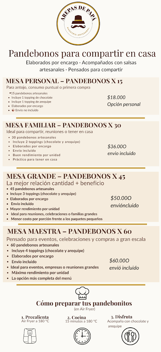 arepas D papá Photo Menu 2