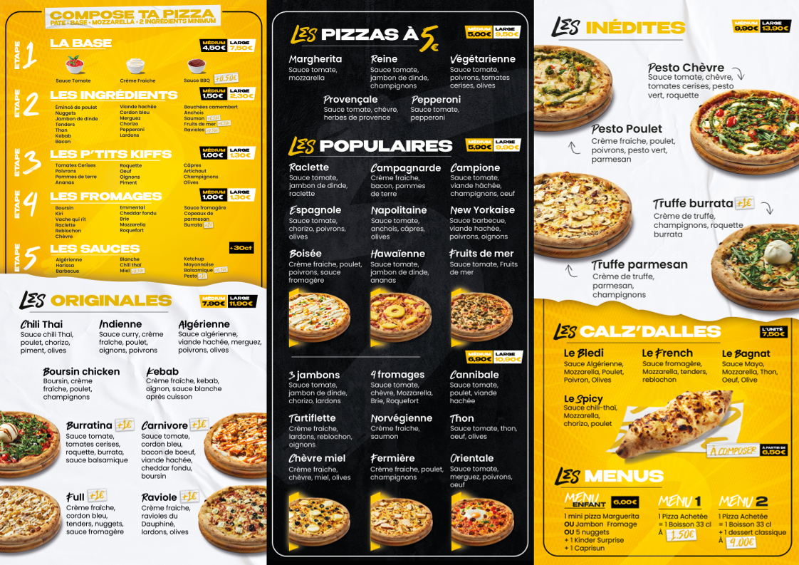 Ta5ty Pizza - Lyon 1 - Place Terreaux Photo Menu 1