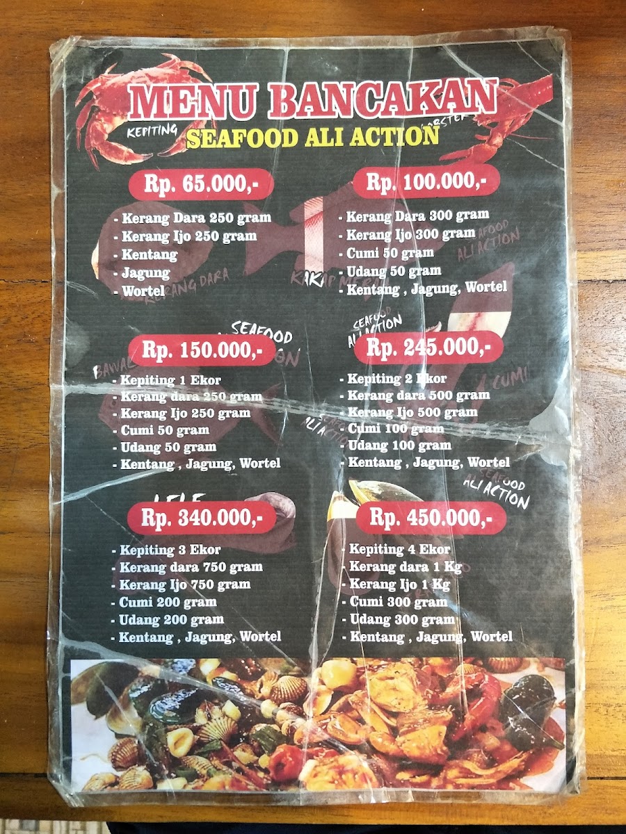 Seafood Ali Action Photo Menu 4