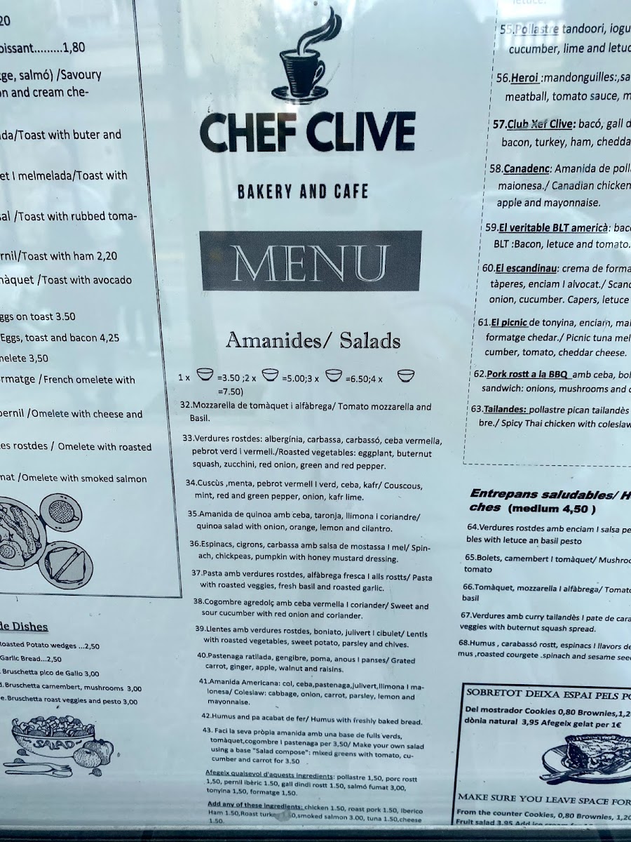 Chef Clive Experience Photo Menu 9