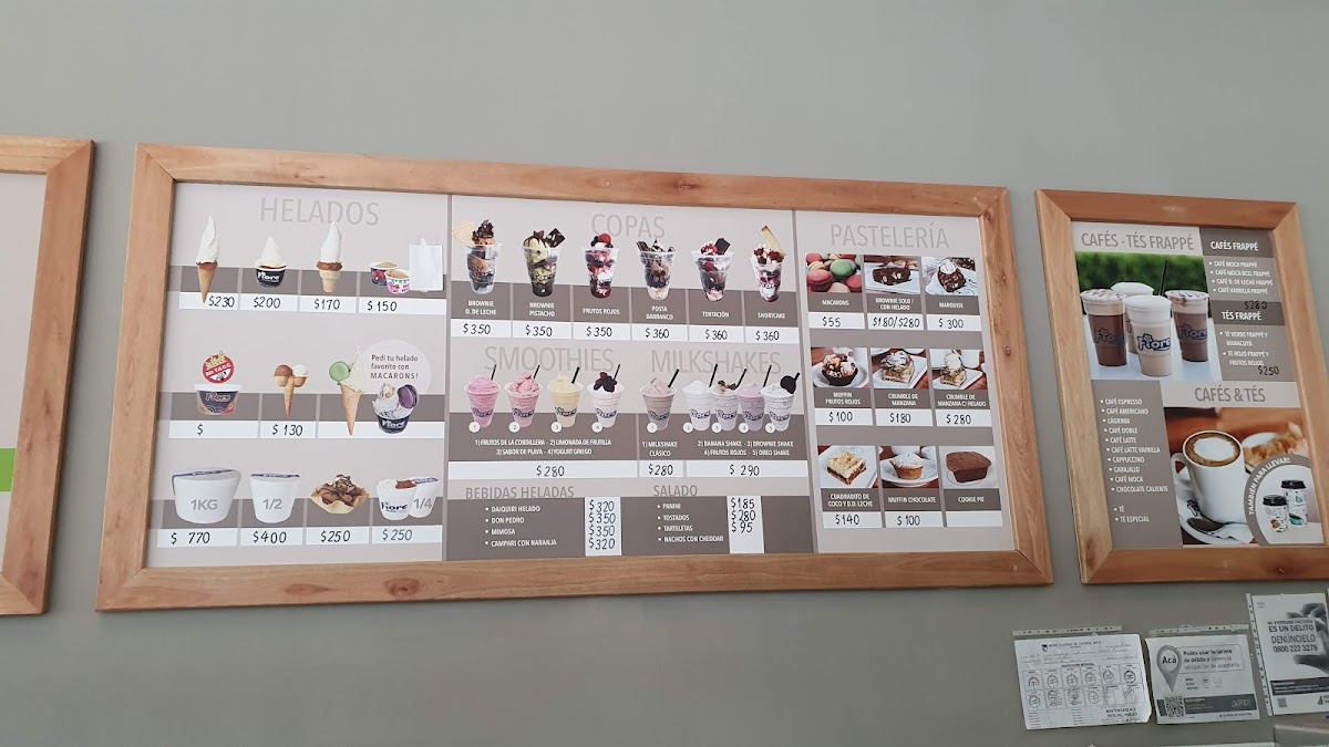 Fiore Helados | Roca Photo Menu 1