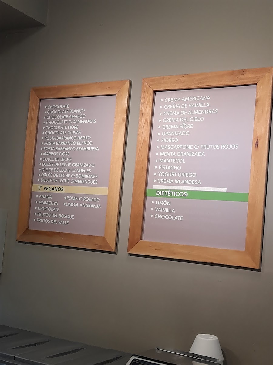 Fiore Helados | Roca Photo Menu 2