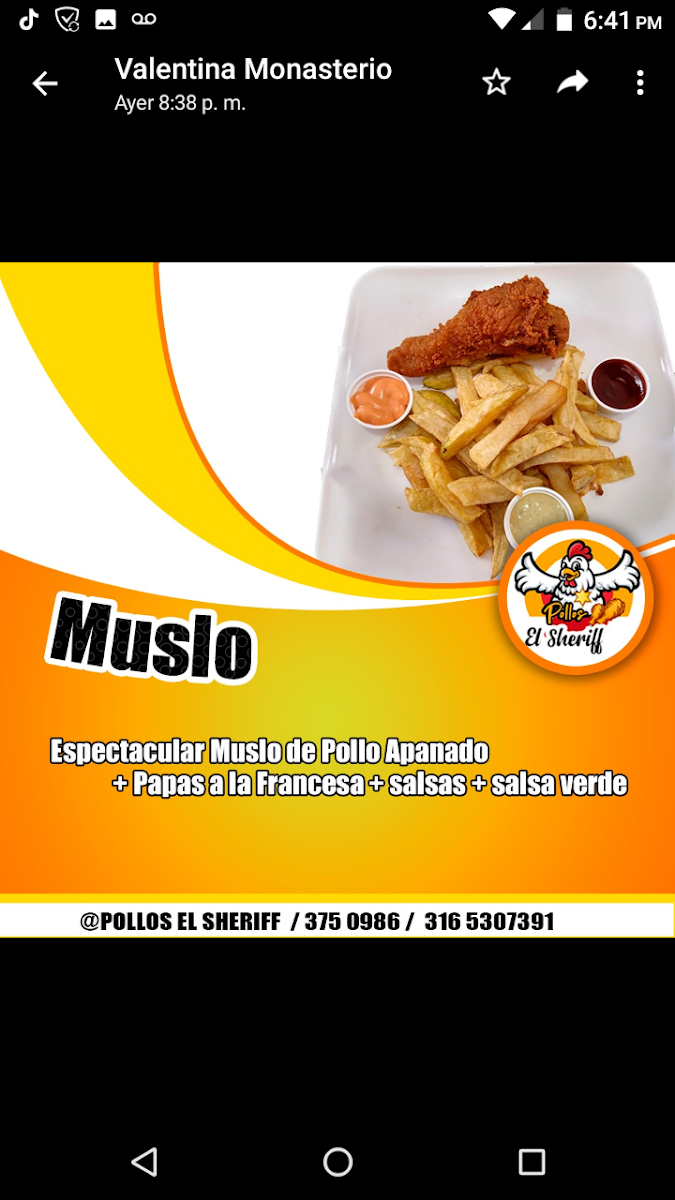 POLLOS EL SHERIFF Photo Menu 3