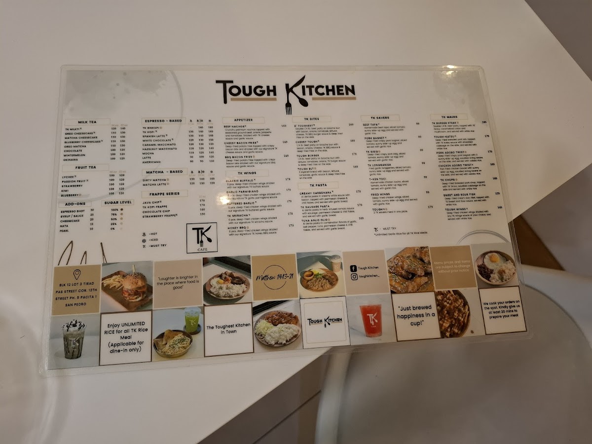 Tough Kitchen - San Pedro Photo Menu 1