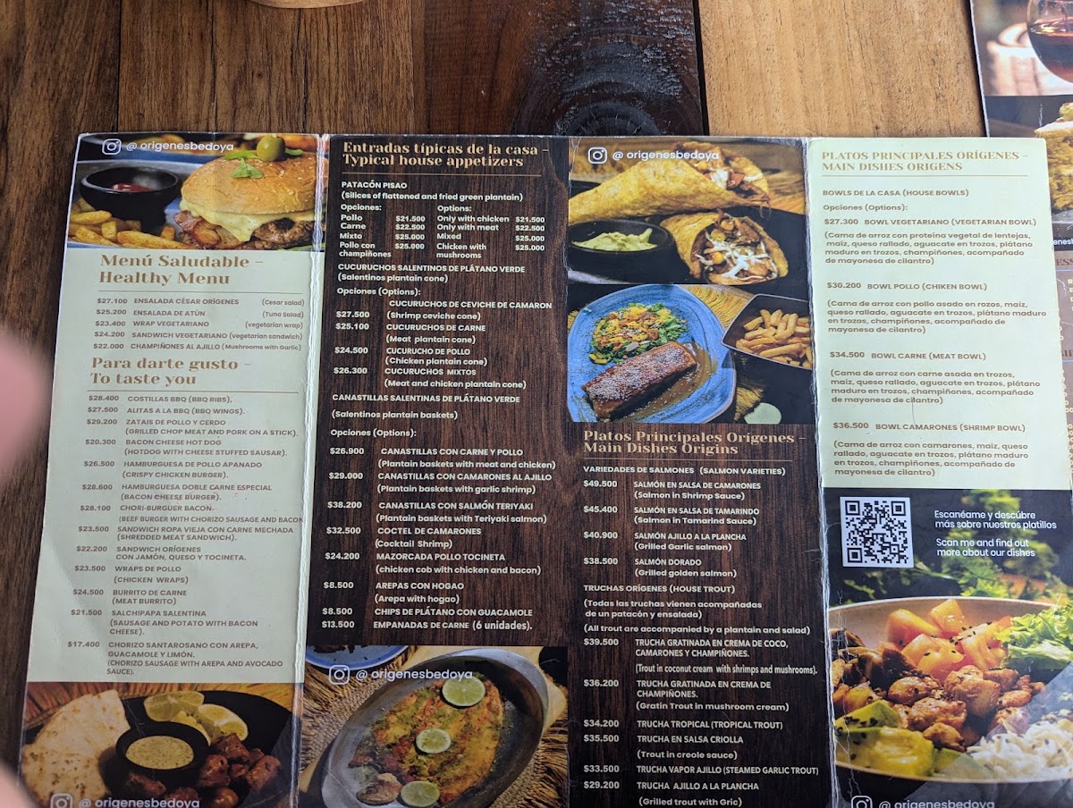 Restaurante / Café Origenes Bedoya Photo Menu 7