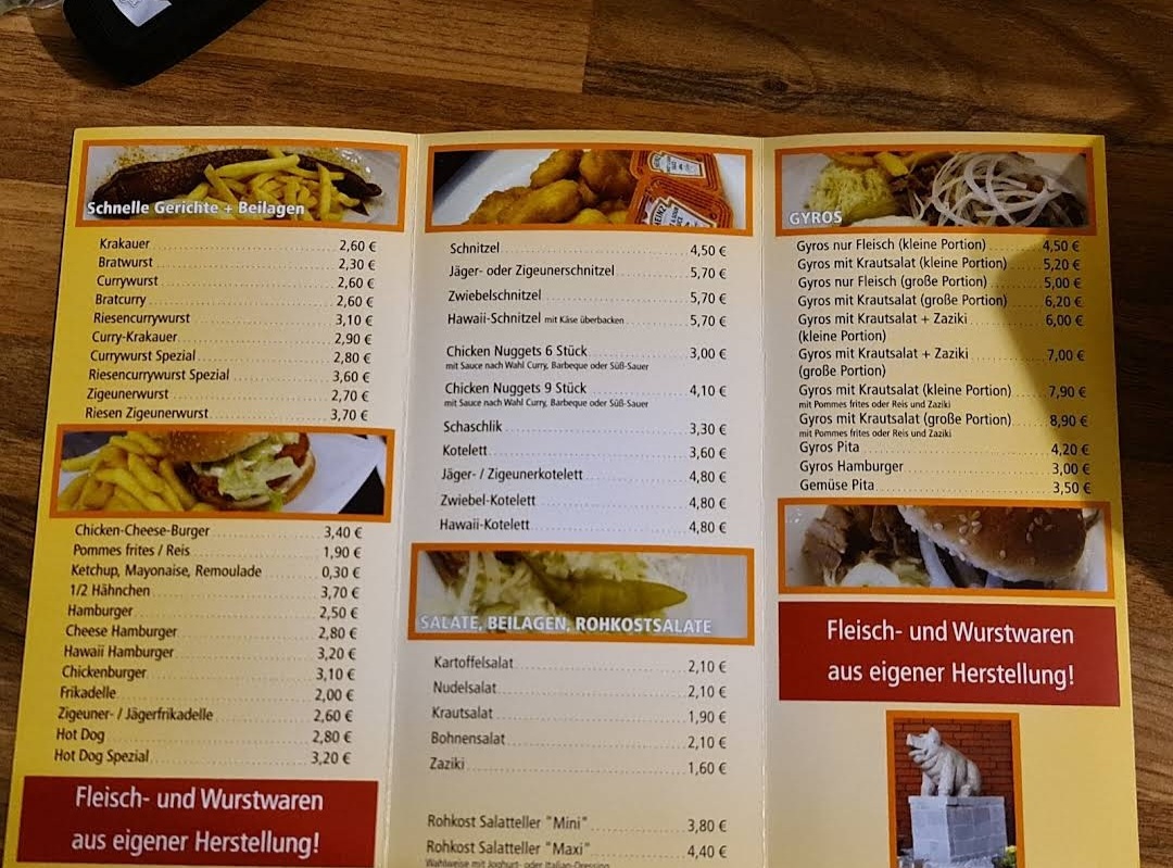 Snack-Eck Photo Menu 1