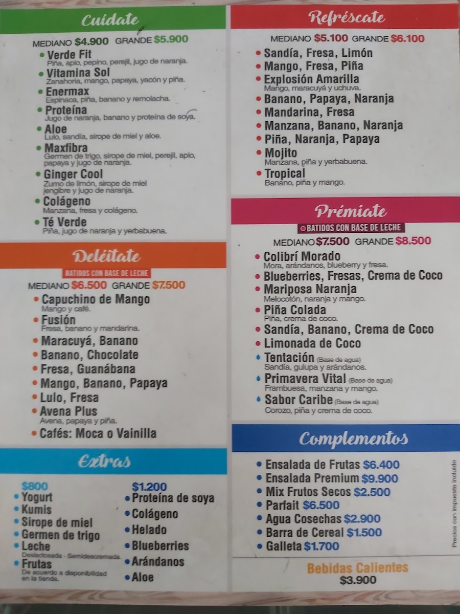 Cosechas La 33 Photo Menu 1