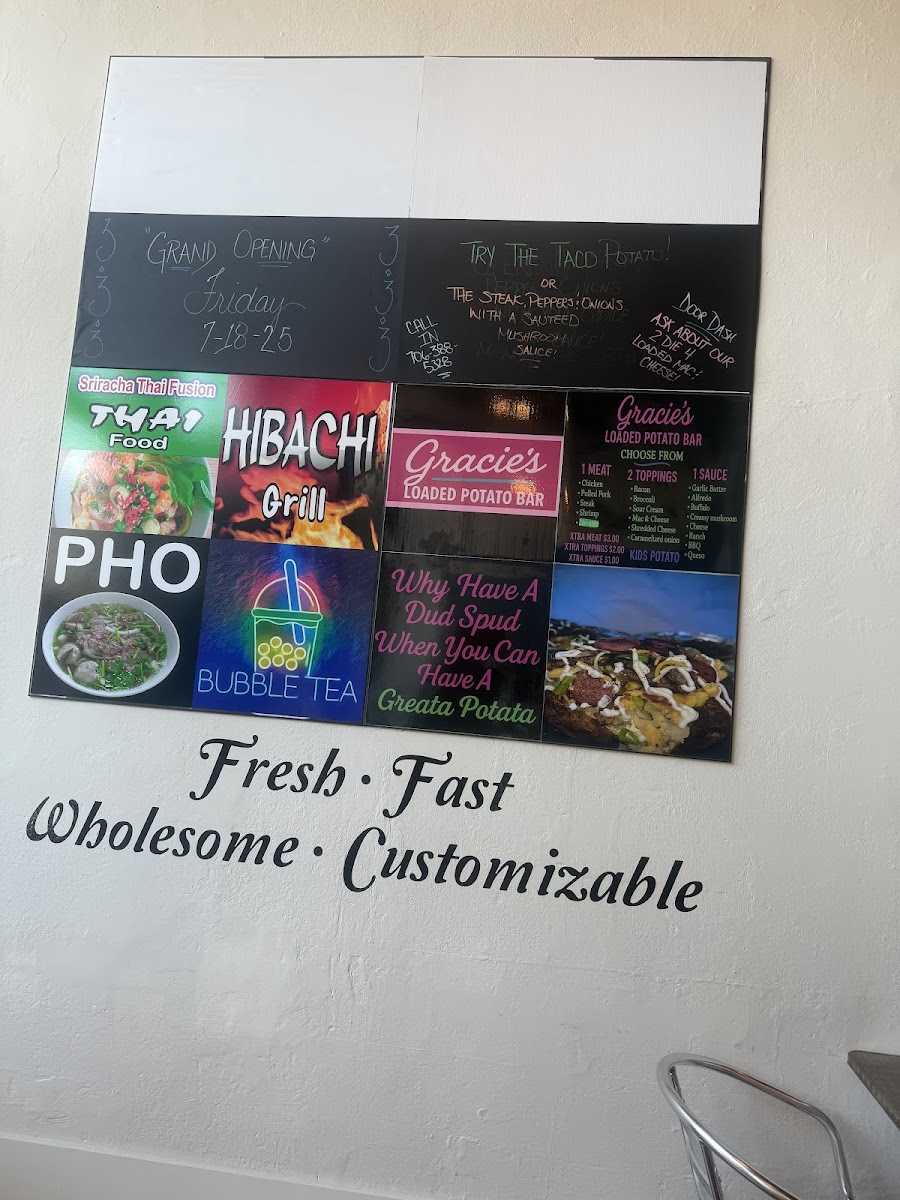 Gracie's Loaded Potato Bar Photo Menu 5