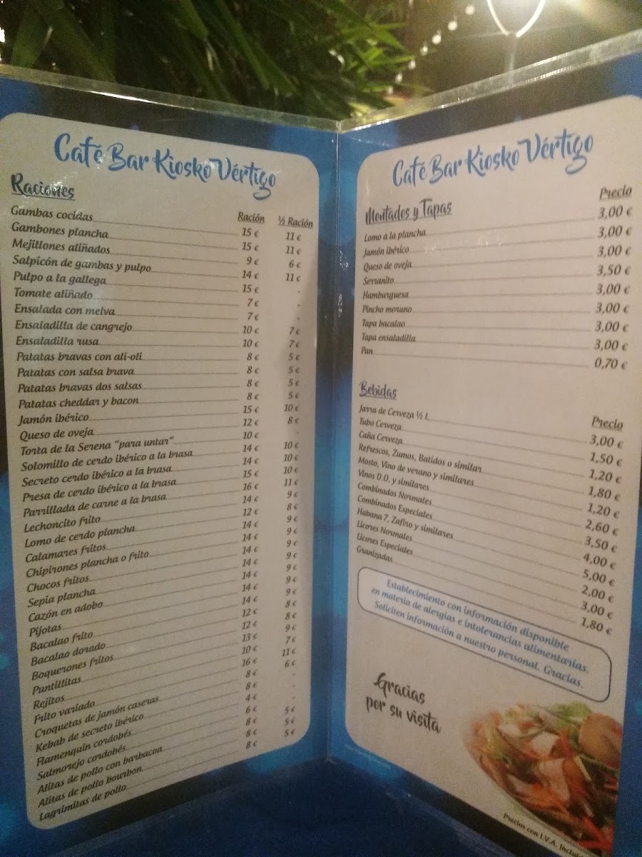 Bar Kiosko Vértigo Photo Menu 4