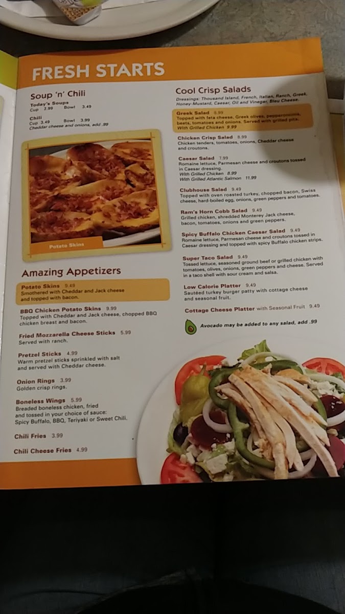 Ram's Horn Restaurant Photo Menu 1