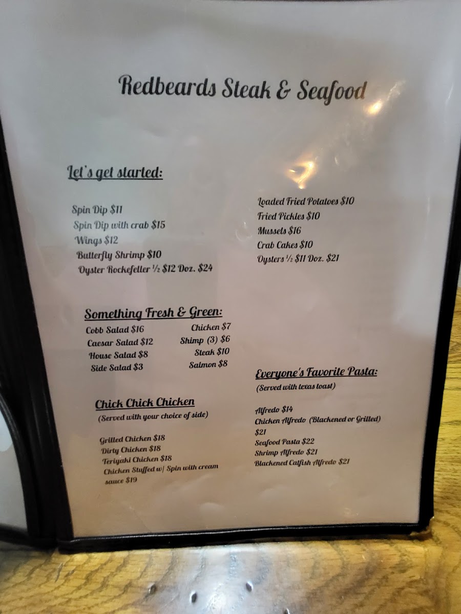 HJ Redbeard's Steak and Seafood Photo Menu 5