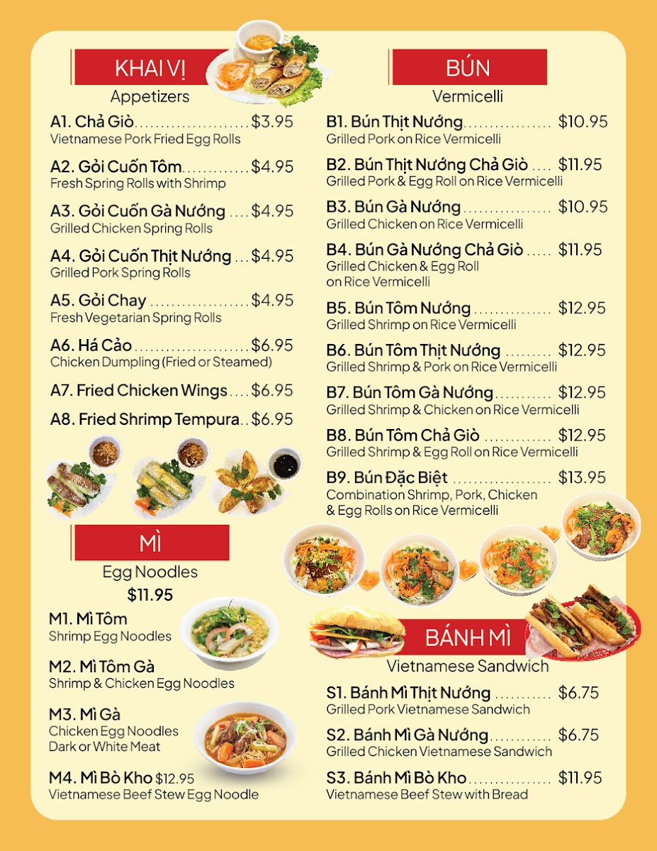 Pho Luv Hickory Creek Photo Menu 1