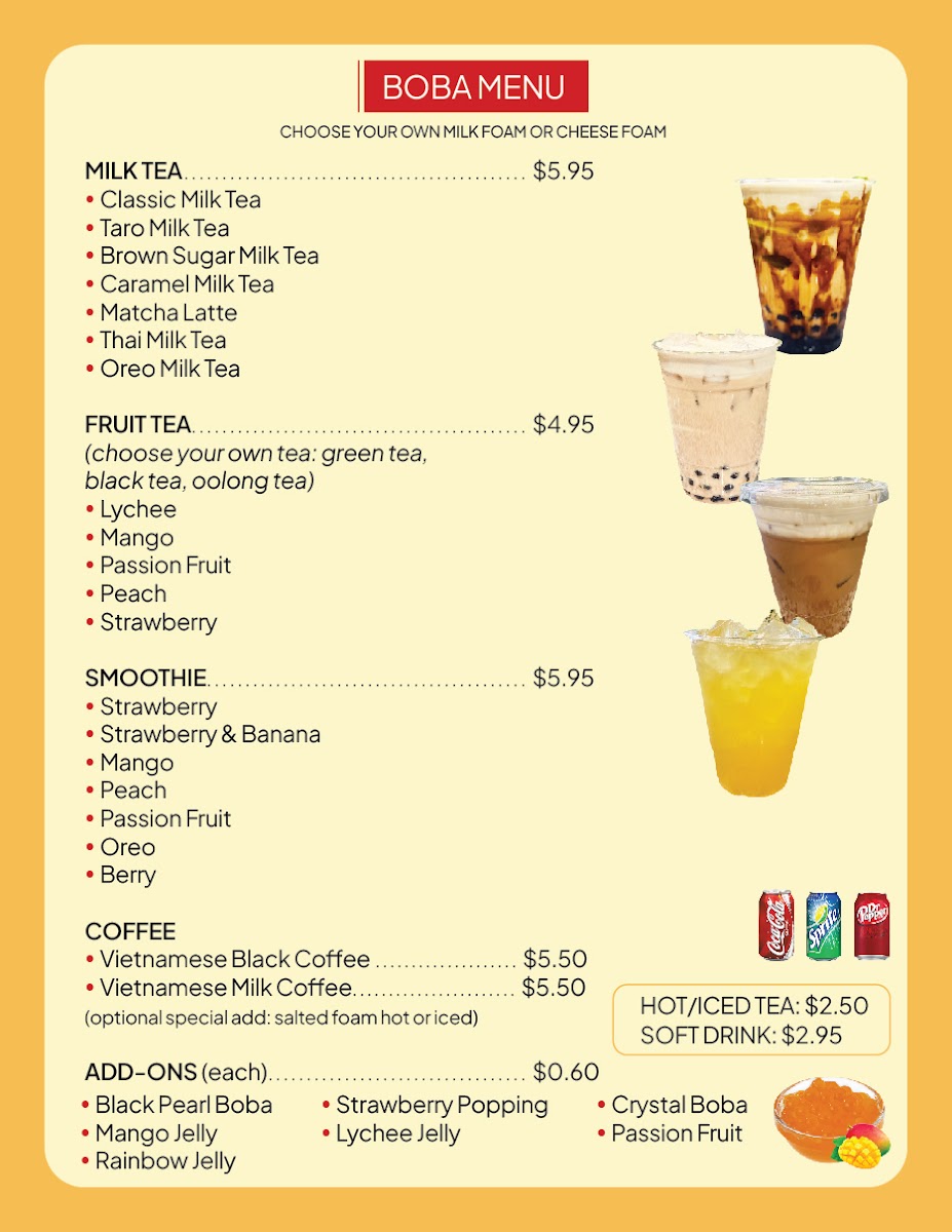 Pho Luv Hickory Creek Photo Menu 3