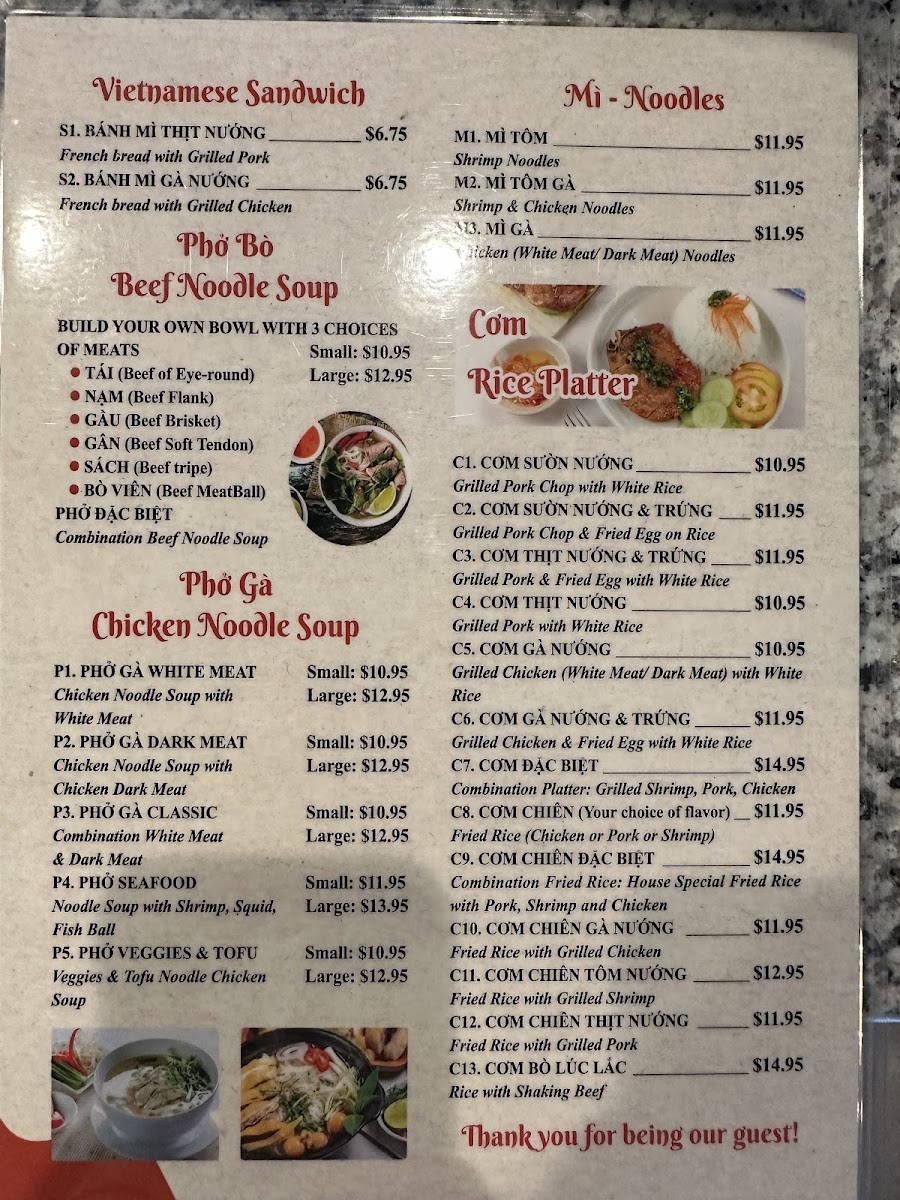 Pho Luv Hickory Creek Photo Menu 4
