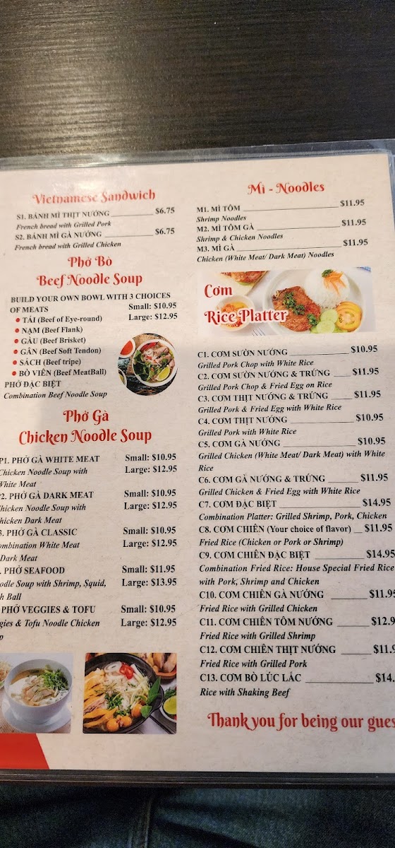 Pho Luv Hickory Creek Photo Menu 9