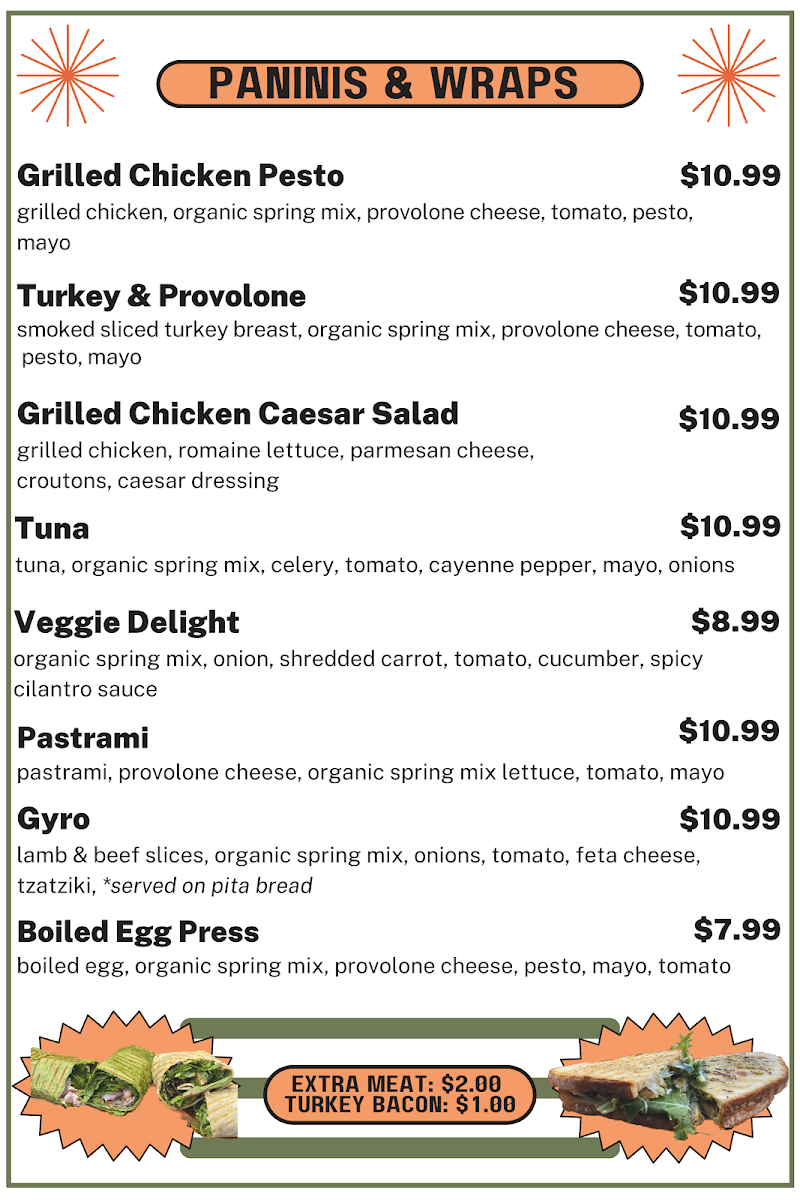 Eat Well Juice Bar Photo Menu 1