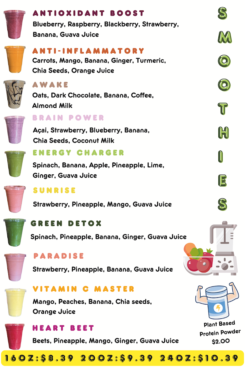 Eat Well Juice Bar Photo Menu 2