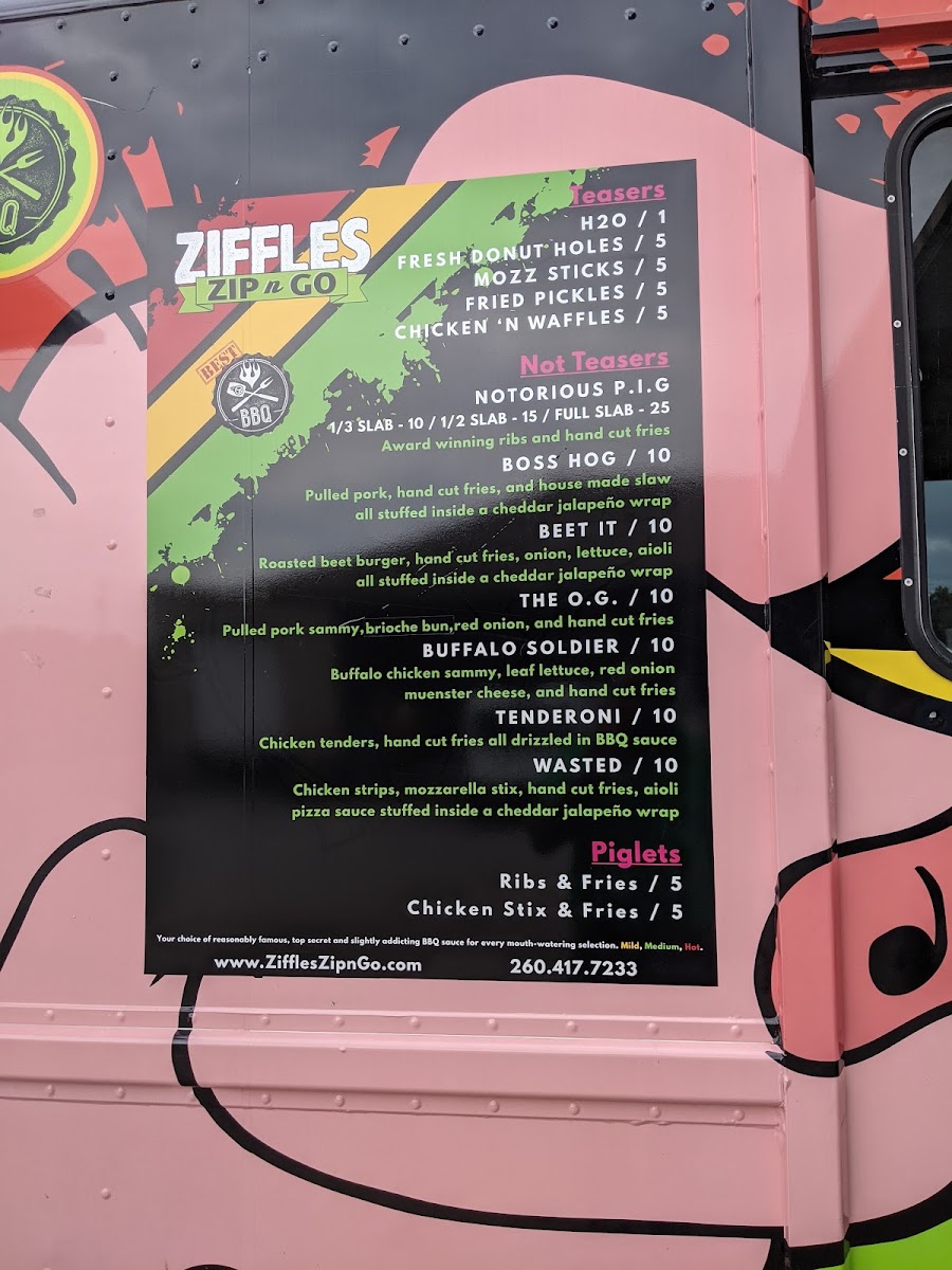 Ziffles Zip n Go Photo Menu 1