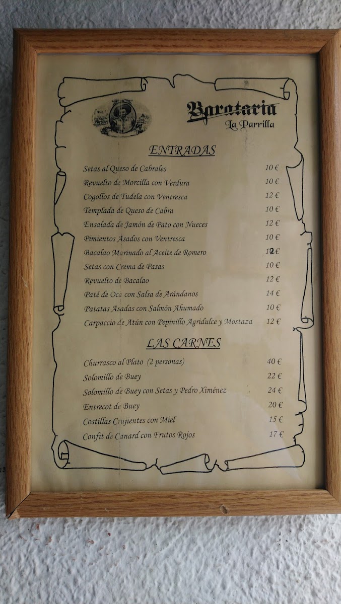 Barataria Photo Menu 1