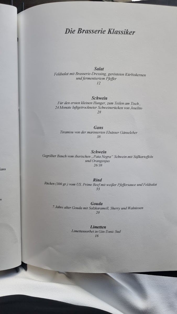 Die Brasserie Photo Menu 5